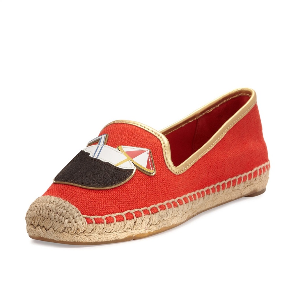 Tory Burch Coconut Linen Espadrille Flat